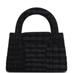 Chanel Small Kelly Shopper Dark Grey and Black Plaid Canvas Ruthenium Hardware