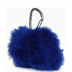Chanel Mini Clutch Bag Dark Blue Shearling Silver Hardware