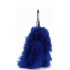 Chanel Mini Clutch Bag Dark Blue Shearling Silver Hardware