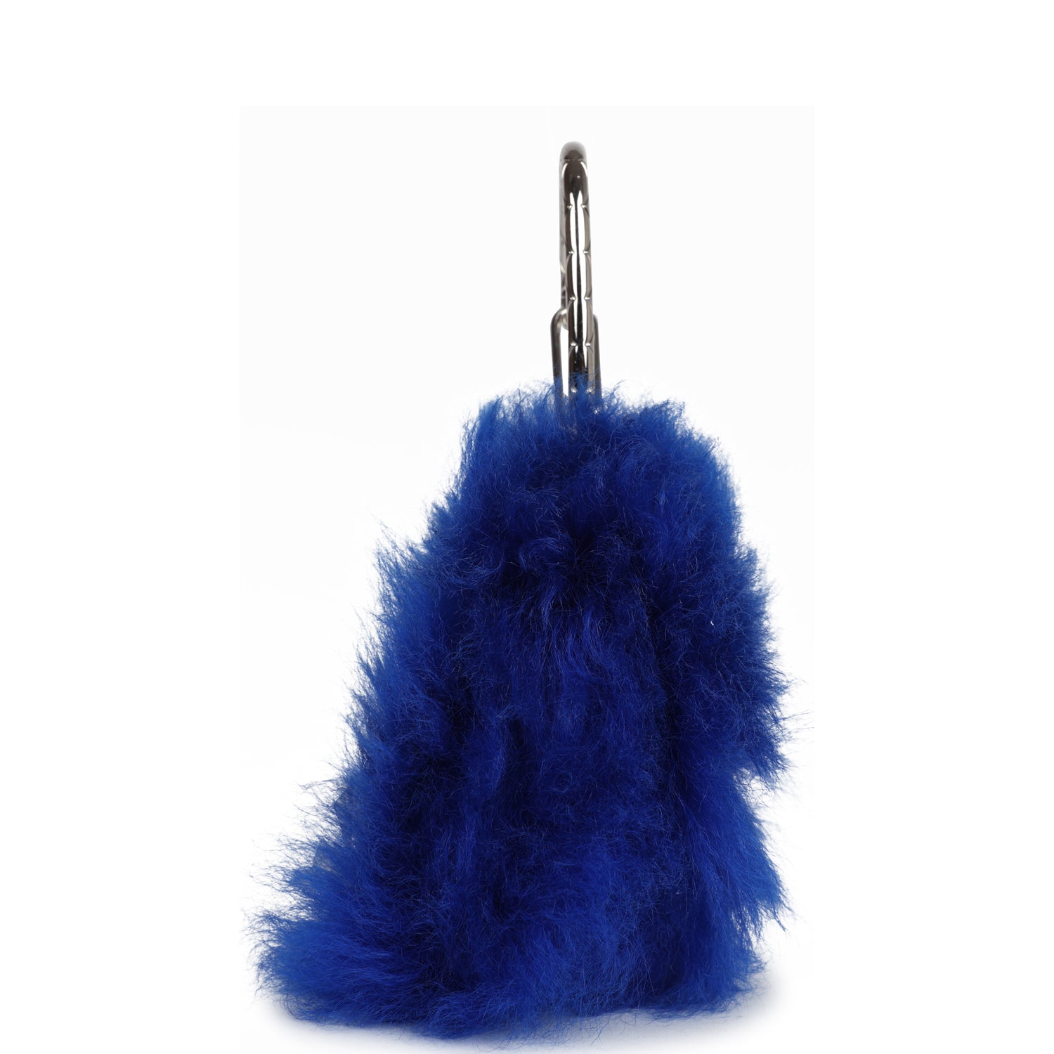 Chanel Mini Clutch Bag Dark Blue Shearling Silver Hardware