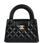 Chanel Small Kelly Shopper Black Shiny Aged Calfskin Brushed Gold Hardware