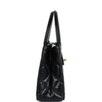 Chanel Small Kelly Shopper Black Shiny Aged Calfskin Brushed Gold Hardware