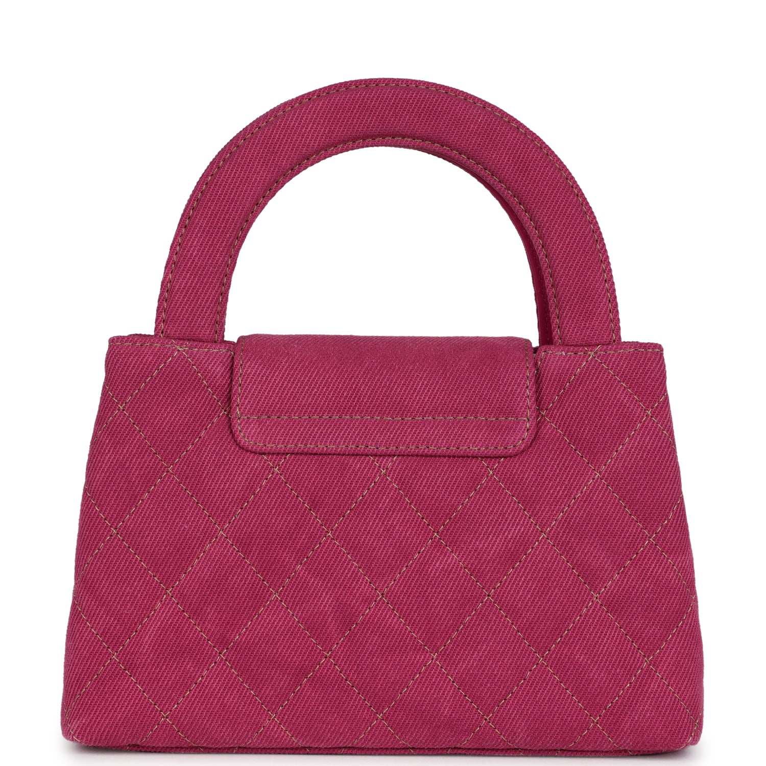 Chanel Small Kelly Shopper Pink Washed Denim Brushed Gold Hardware