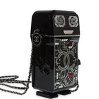 Chanel Limited Edition Robot Minaudière Bag Black Plexiglass and Crystals Ruthenium Hardware