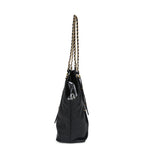 Chanel Small Coco Shopping Bag Black Calfskin Antique Gold Hardware