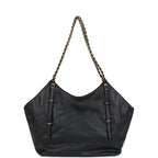 Chanel Small Coco Shopping Bag Black Calfskin Antique Gold Hardware