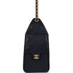 Chanel Small 25 Hobo Bag Dark Navy Caviar Antique Gold Hardware