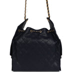 Chanel Medium 25 Hobo Bag Dark Navy Caviar Antique Gold Hardware