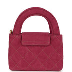 Chanel Nano Kelly Shopper Fuchsia Washed Denim Brushed Gold Hardware
