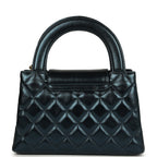Chanel Small Kelly Shopper Metallic Blue Calfskin Brushed Gold Hardware