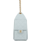 Chanel Small 25 Hobo Bag Light Blue Caviar Antique Gold Hardware