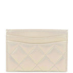 Chanel Classic Card Holder Wallet Iridescent Ivory Lambskin Light Gold Hardware