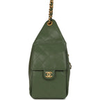 Chanel Small 25 Hobo Bag Khaki Caviar Antique Gold Hardware
