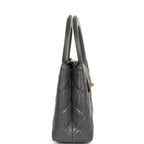 Chanel Small Kelly Shopper Grey Shiny Aged Calfskin Brushed Gold Hardware