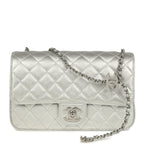 Chanel Small CC Crush Flap Bag Silver Metallic Caviar Silver Hardware