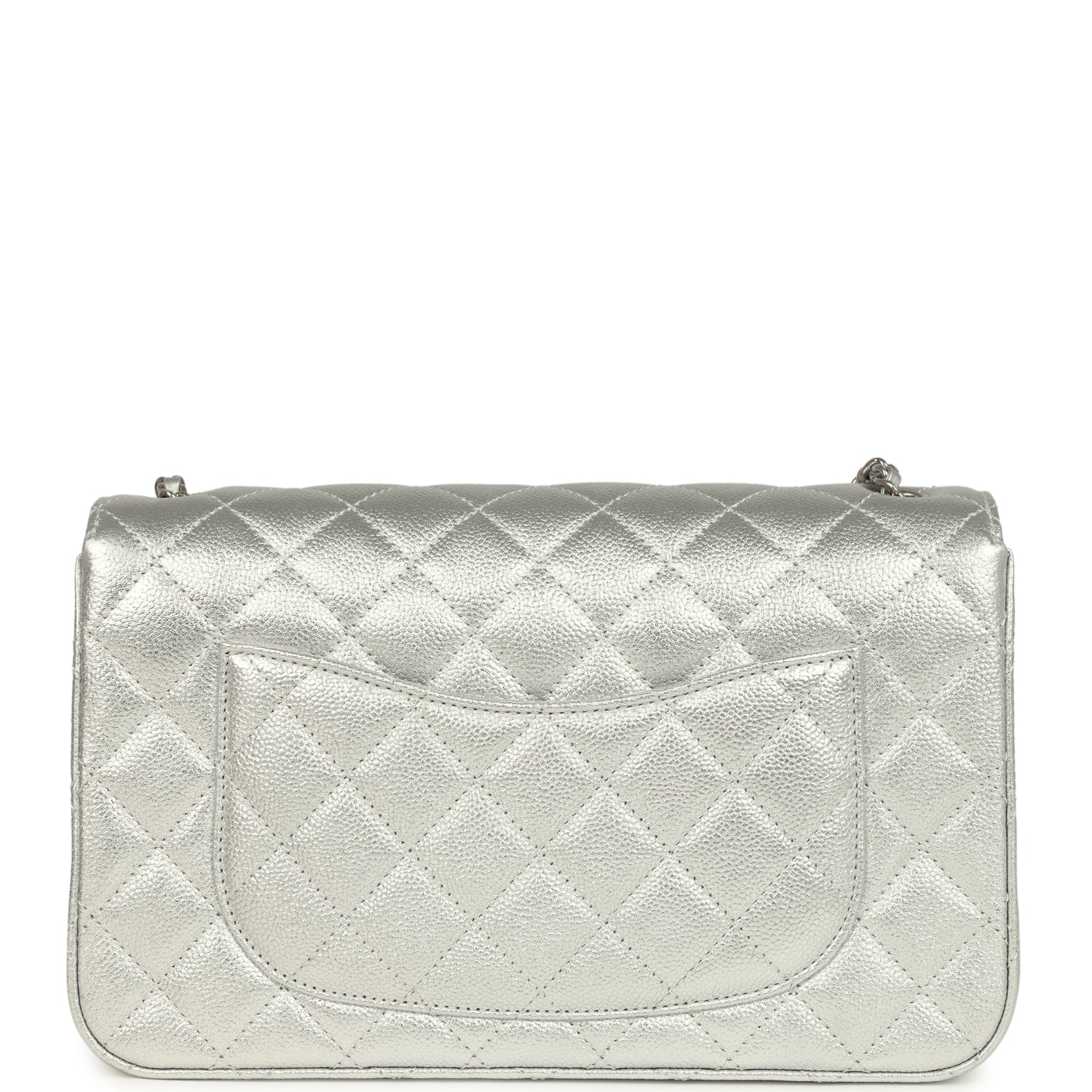 Chanel Small CC Crush Flap Bag Silver Metallic Caviar Silver Hardware