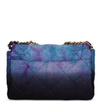 Chanel Large 19 Flap Bag Purple and Blue Wool Tweed Mixed Hardware