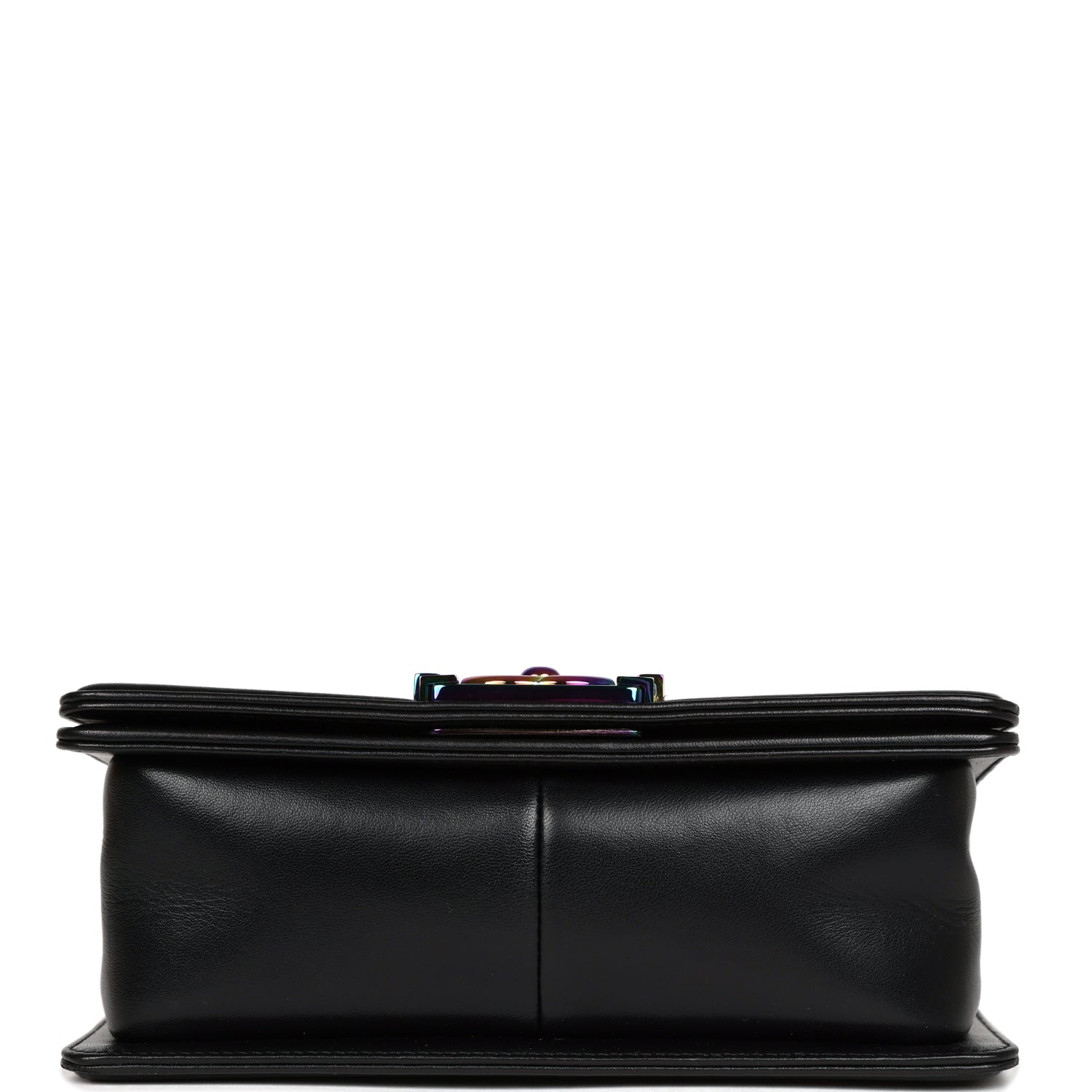 Chanel LED Small Boy Bag Black Lambskin Rainbow Hardware