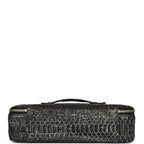 Chanel Vanity Case Black Metallic Python Silver Hardware