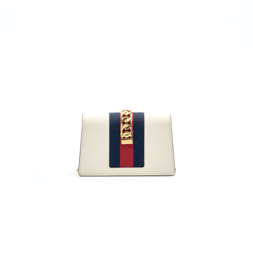 Gucci Sylvie Super mini Bag white with GHW