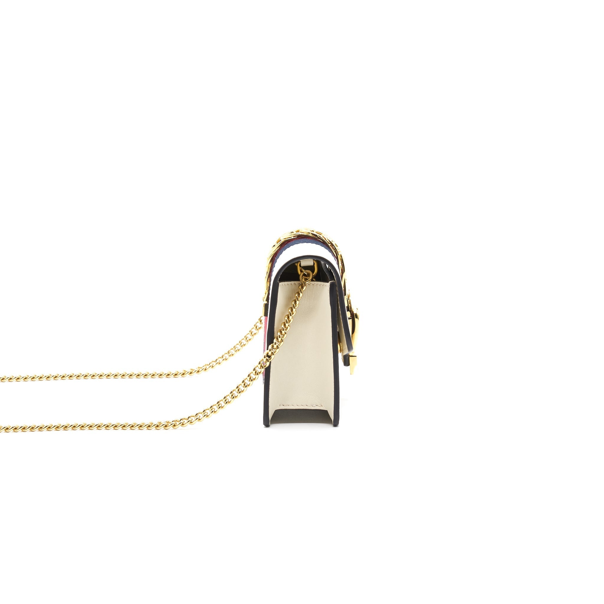 Gucci Sylvie Super mini Bag white with GHW
