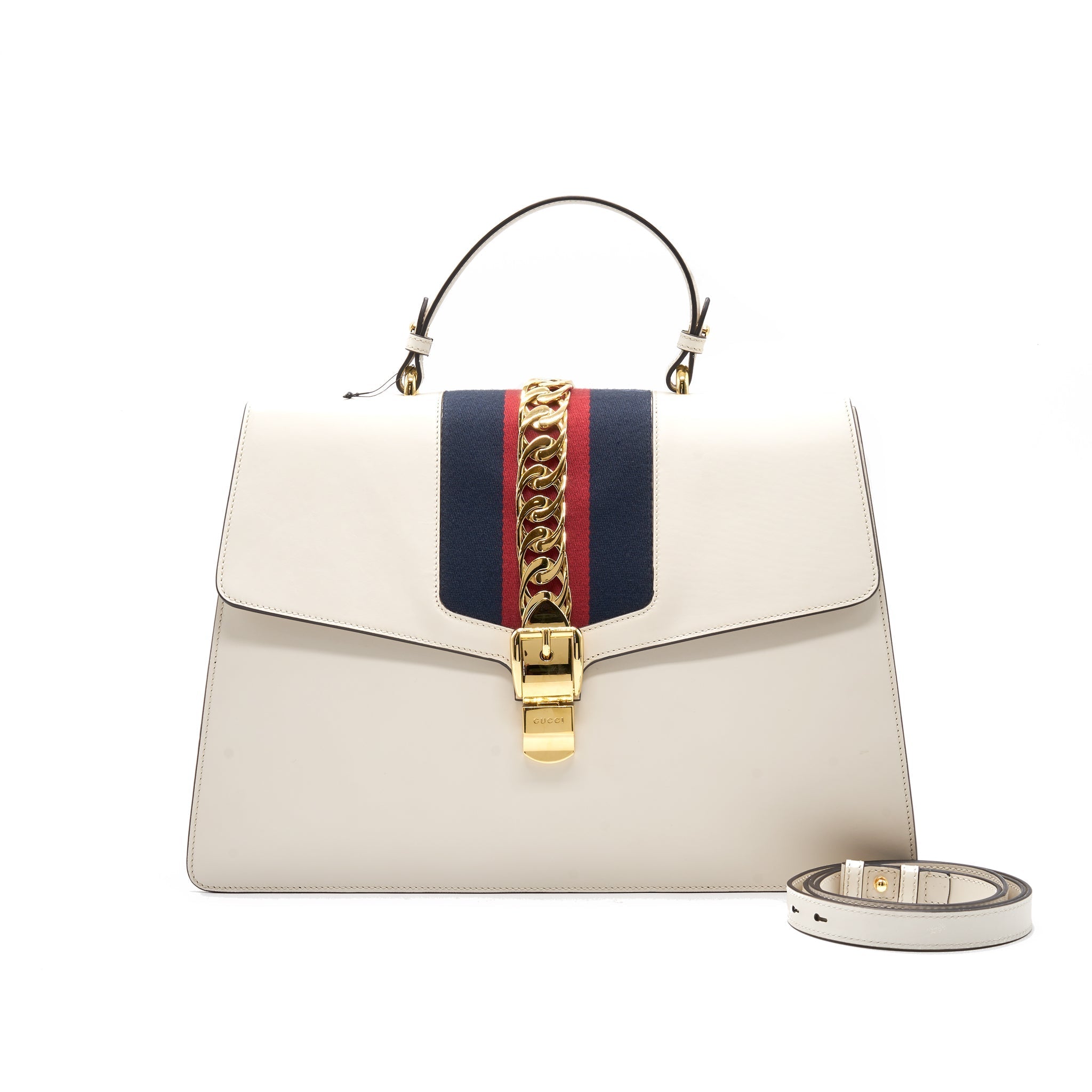 Gucci Sylvie Large tote bag white GHW