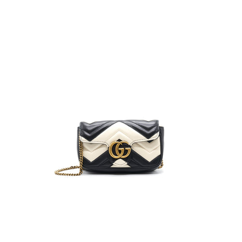 Gucci Marmont Super Mini Black and White