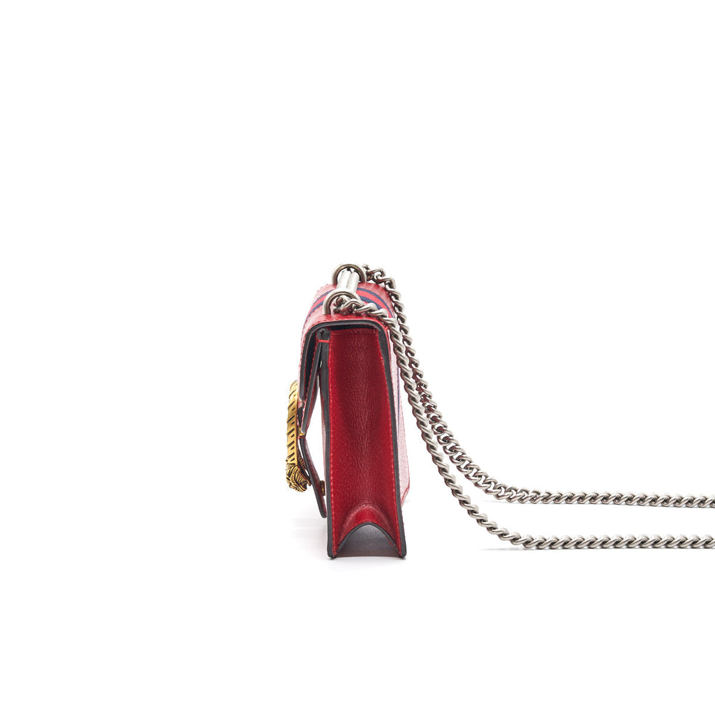 Gucci Dionysus Leather Mini Bag Red