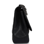 Chanel Jumbo Classic Single Flap Bag Black Caviar Silver Hardware