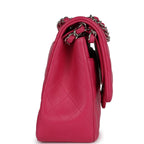 Chanel Jumbo Classic Double Flap Pink Lambskin Silver Hardware