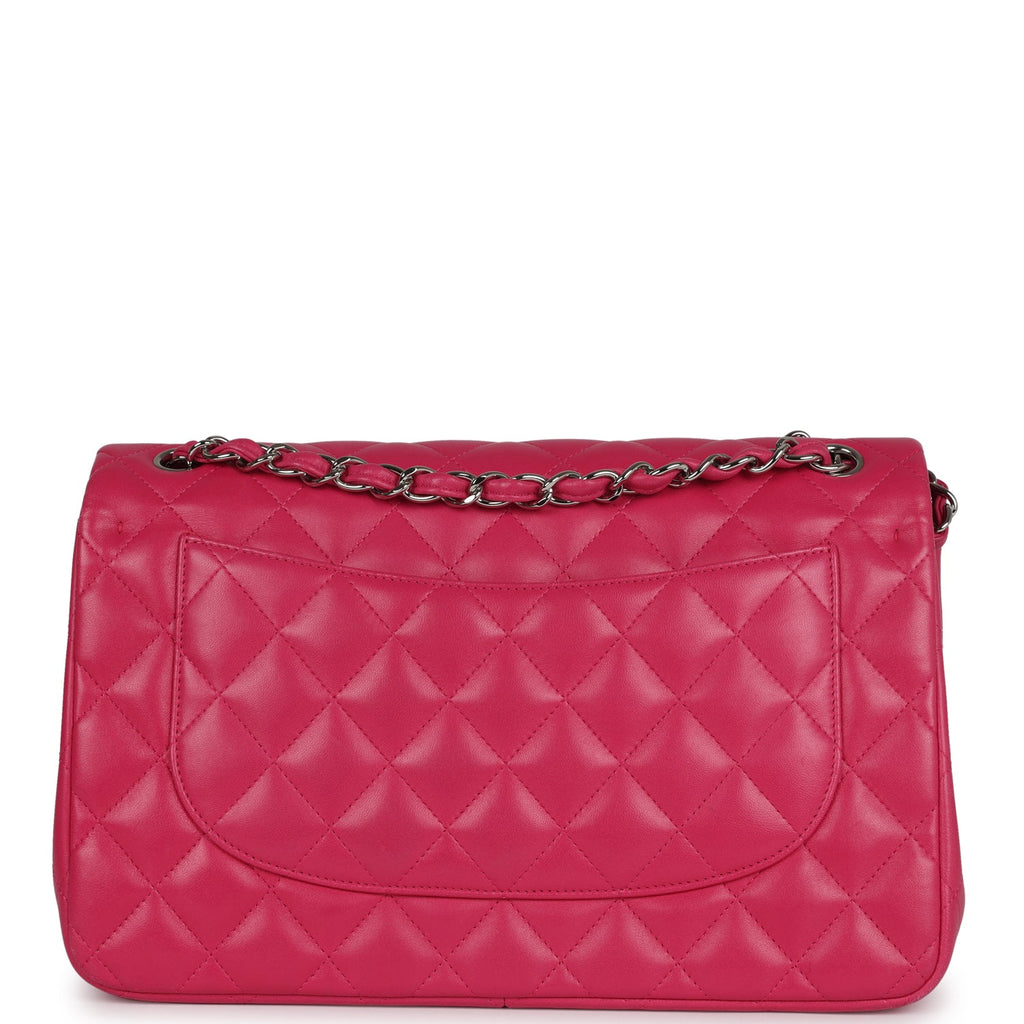 Chanel Jumbo Classic Double Flap Pink Lambskin Silver Hardware