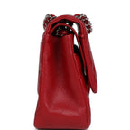 Chanel Jumbo Classic Double Flap Red Caviar Silver Hardware
