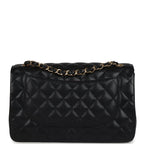 Chanel Jumbo Classic Double Flap Bag Black Caviar Gold Hardware