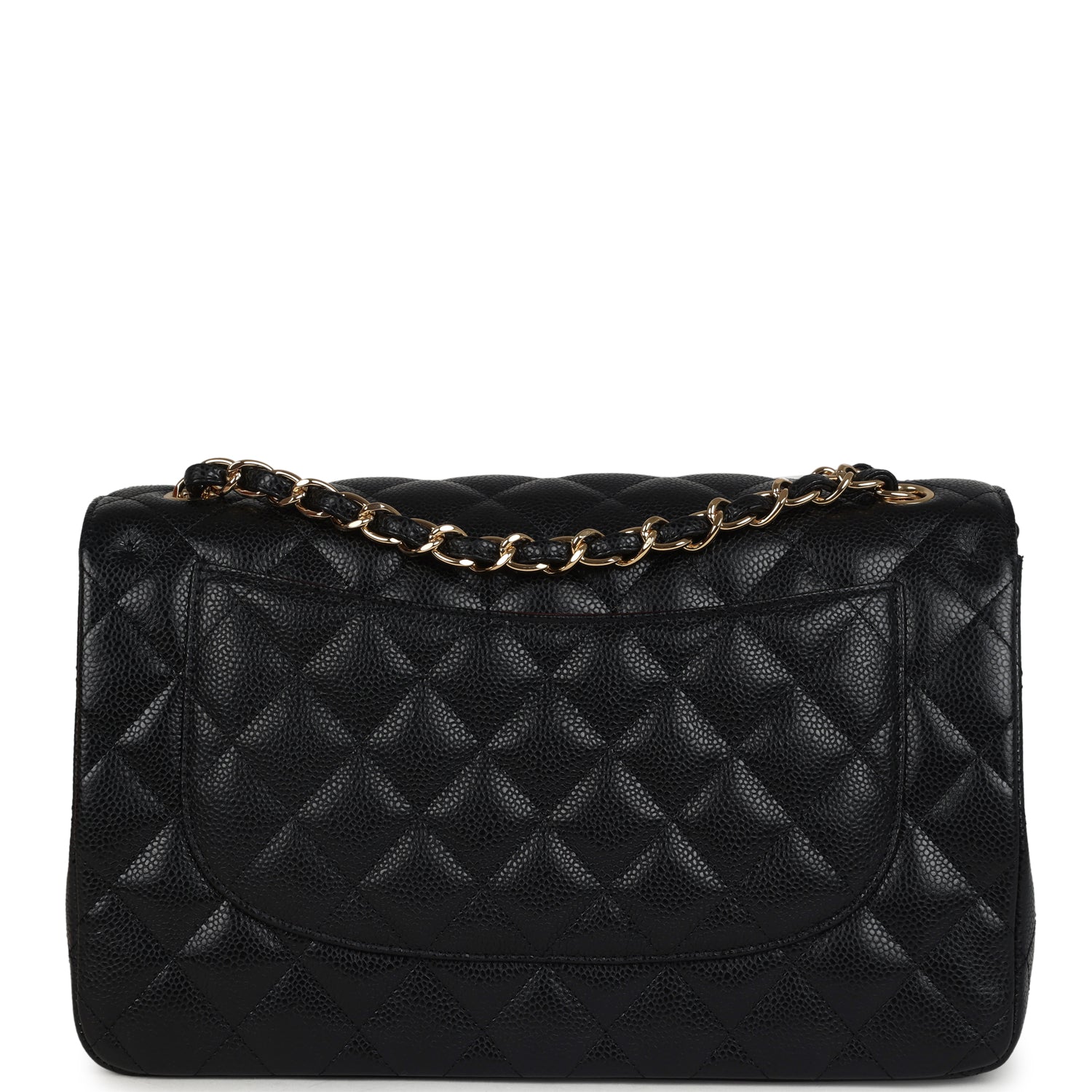 Chanel Jumbo Classic Double Flap Bag Black Caviar Gold Hardware