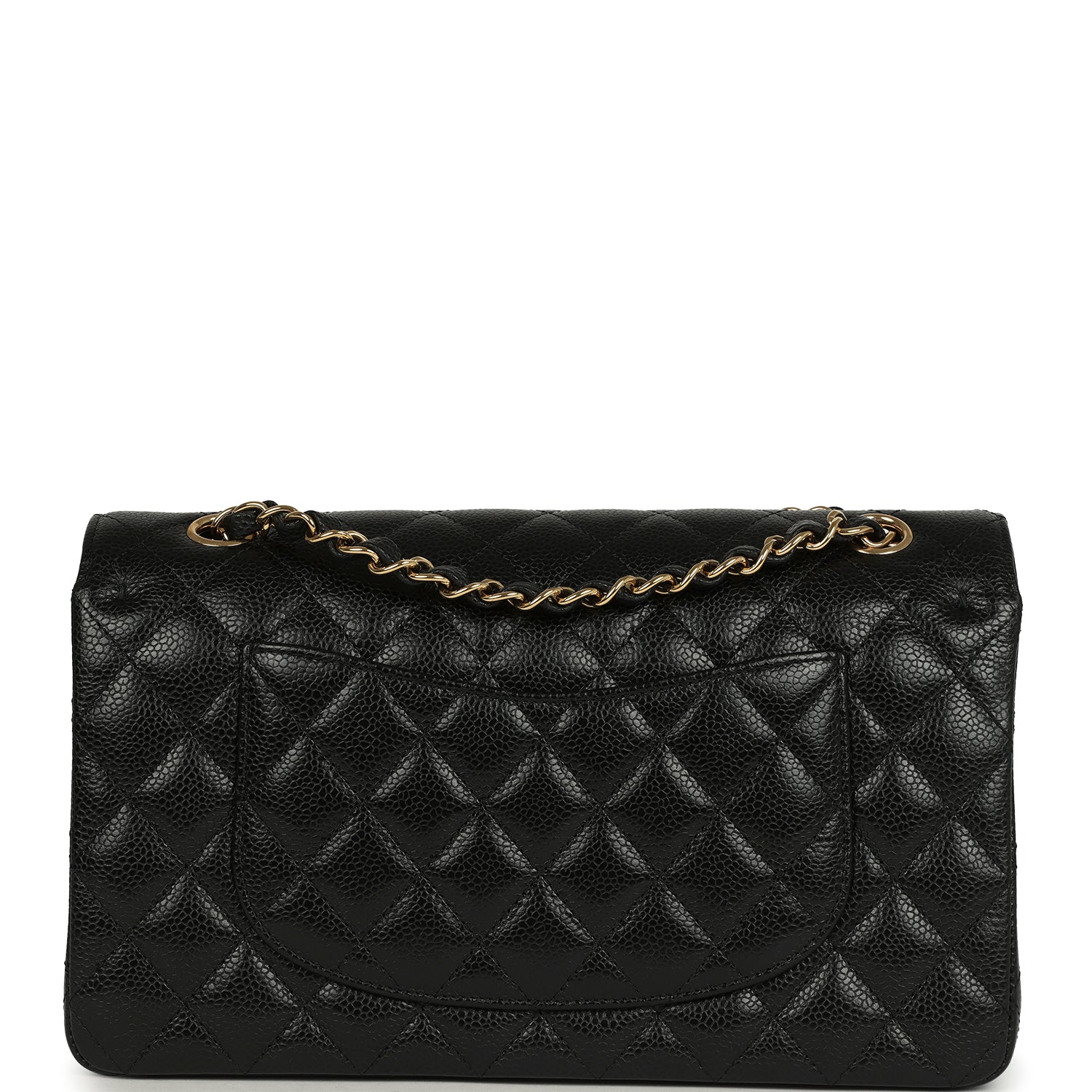 Chanel Medium Classic Double Flap Bag Black Caviar Gold Hardware