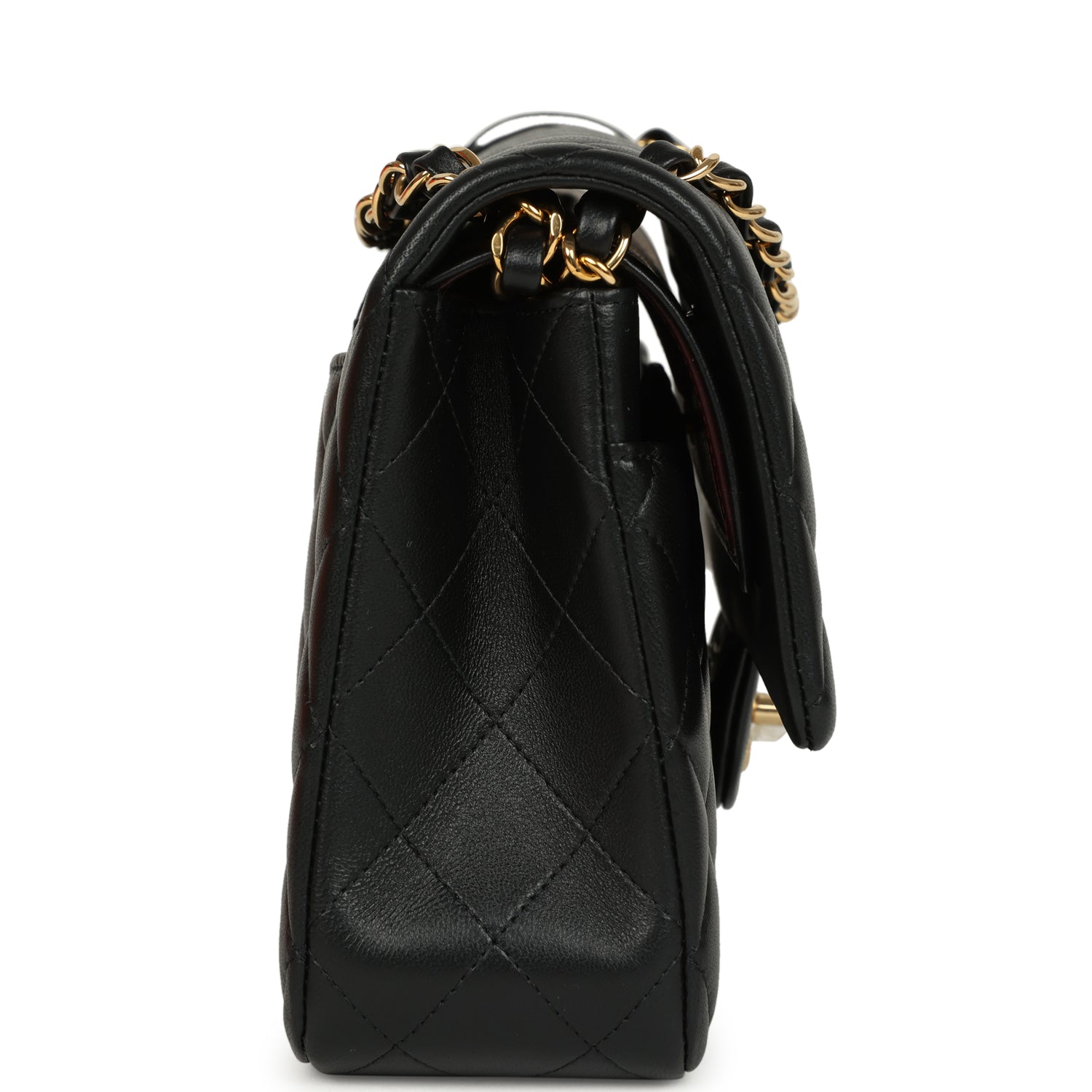 Chanel Medium Classic Double Flap Black Lambskin Gold Hardware