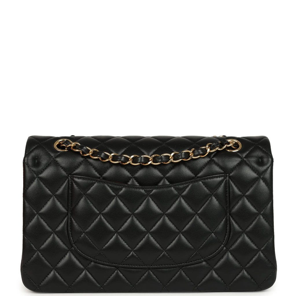 Chanel Medium Classic Double Flap Black Lambskin Gold Hardware