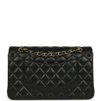Chanel Medium Classic Double Flap Black Lambskin Gold Hardware