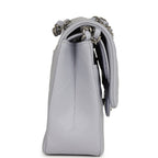 Chanel Medium Classic Double Flap Bag Light Purple Caviar Silver Hardware