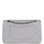 Chanel Medium Classic Double Flap Bag Light Purple Caviar Silver Hardware