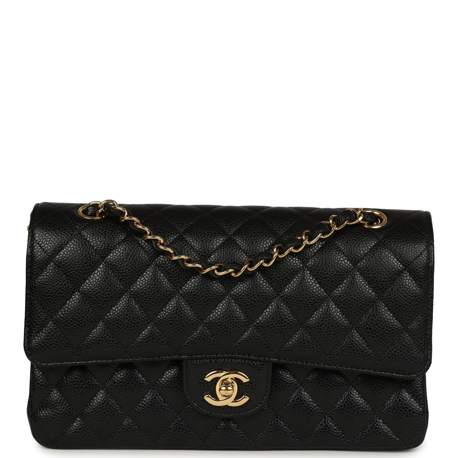 Chanel Medium Classic Double Flap Black Caviar Gold Hardware