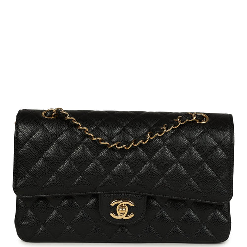 Chanel Medium Classic Double Flap Black Caviar Gold Hardware