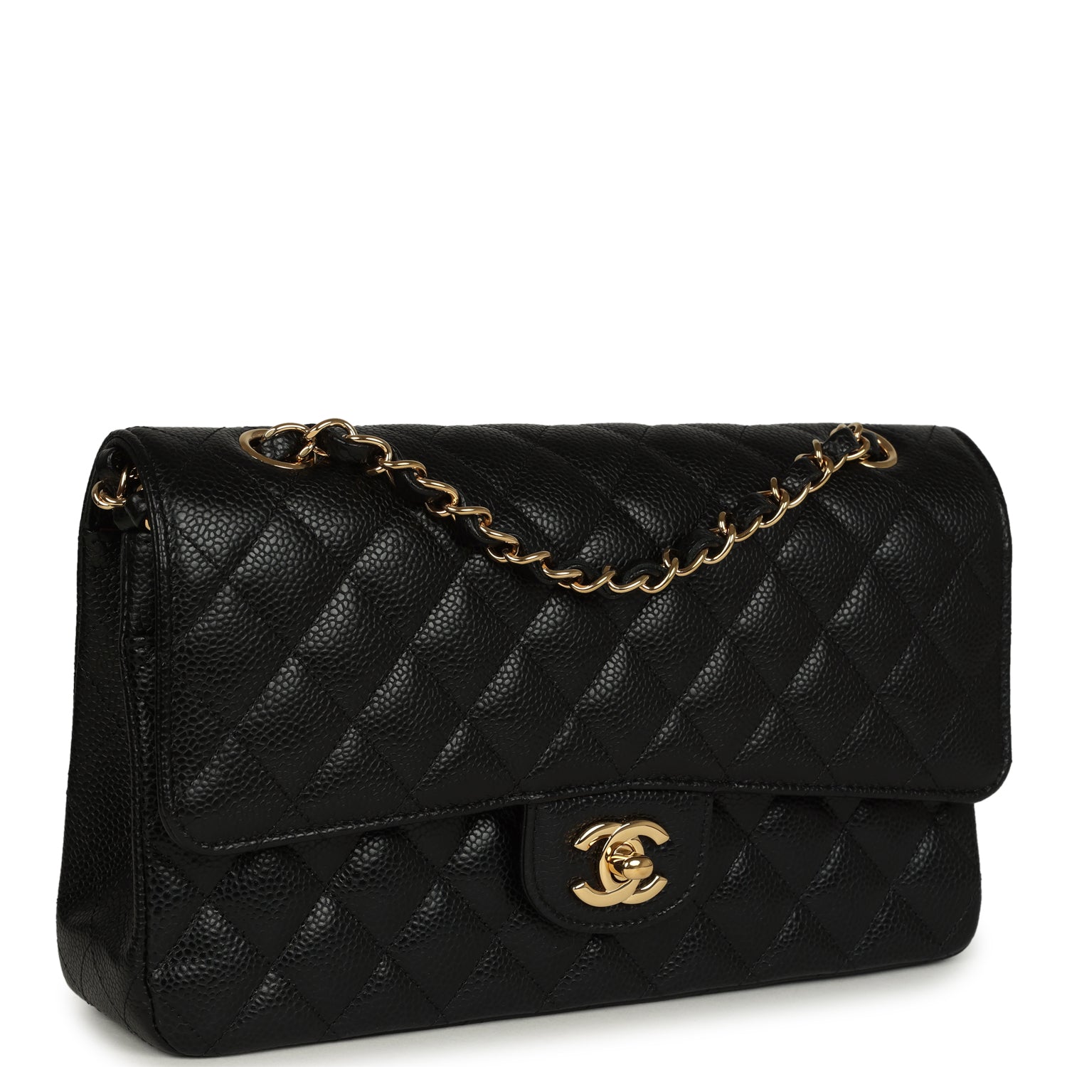 Chanel Medium Classic Double Flap Black Caviar Gold Hardware