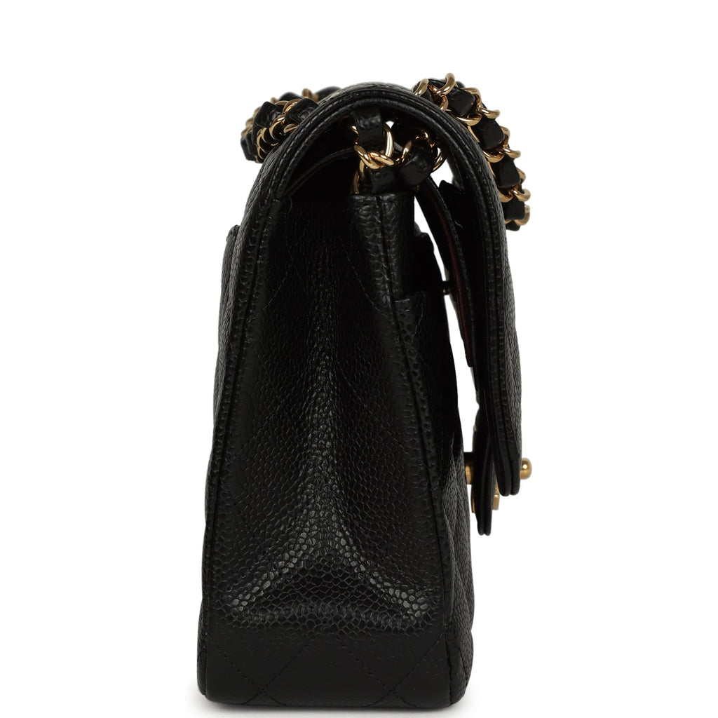 Chanel Medium Classic Double Flap Black Caviar Gold Hardware