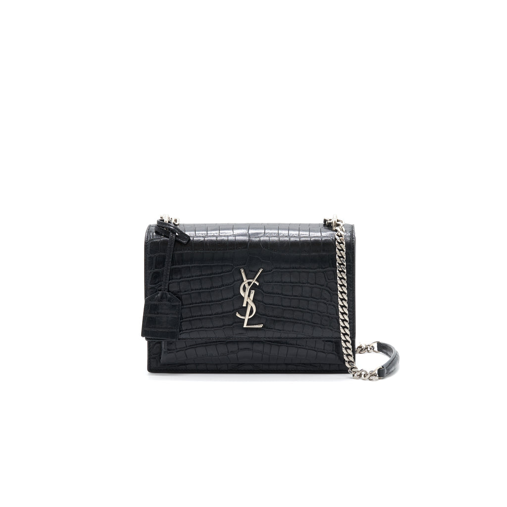 Saint Laurent Sunset Bag Black SHW
