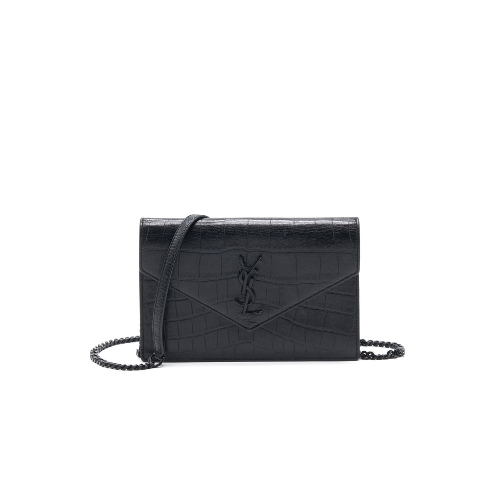 Saint Laurent So Black Envelope Wallet on Chain