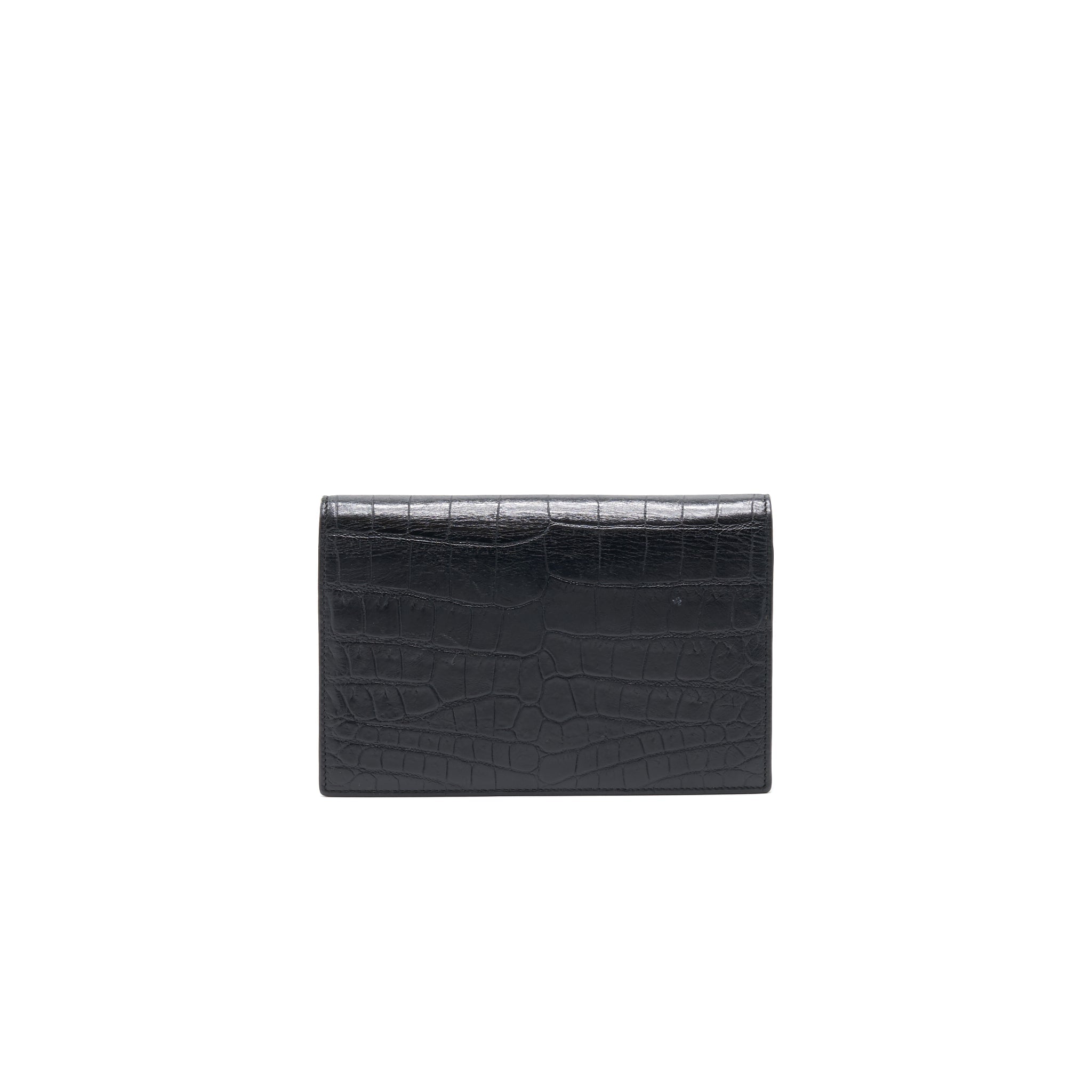 Saint Laurent So Black Envelope Wallet on Chain
