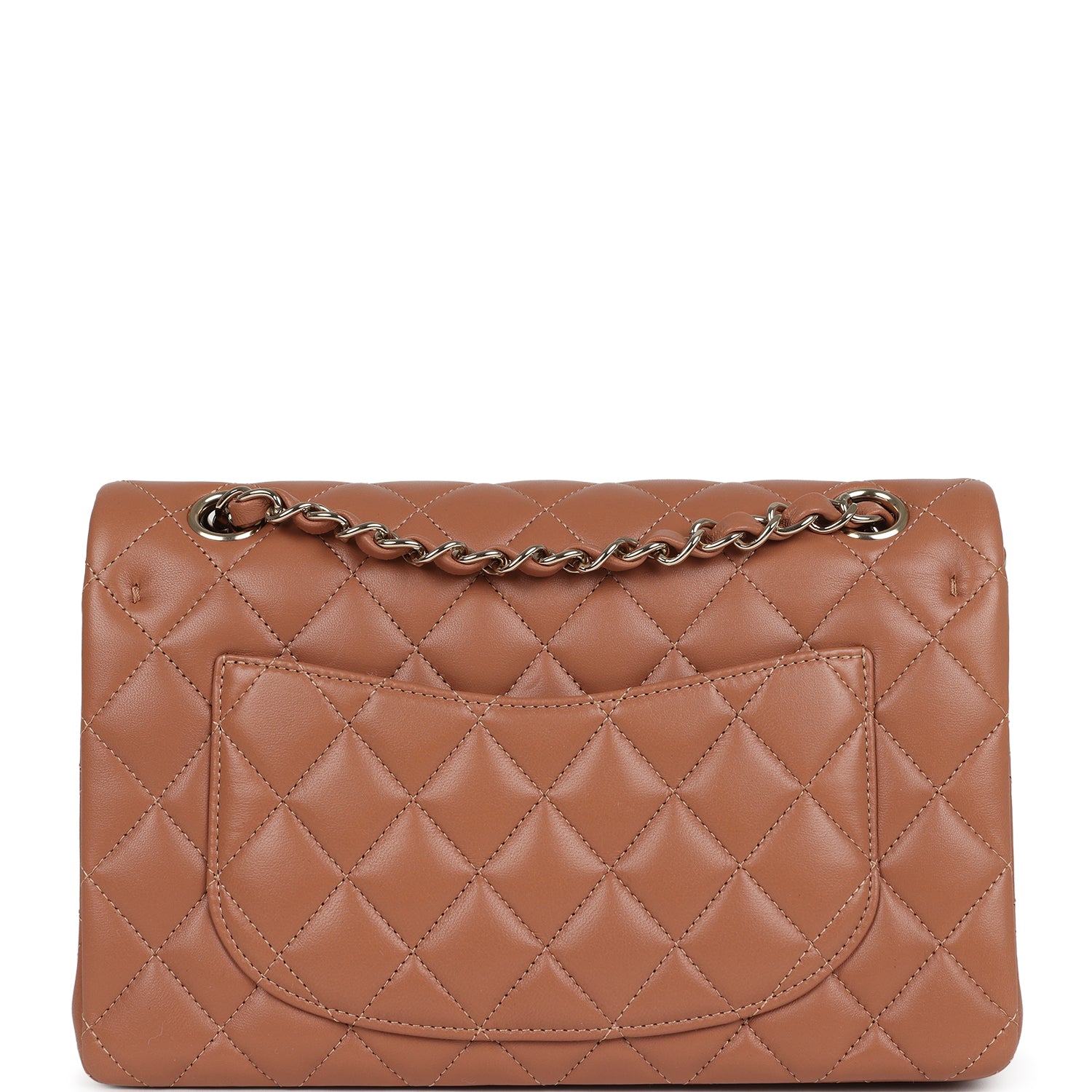 Chanel Small Classic Double Flap Bag Caramel Lambskin Light Gold Hardware