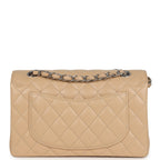 Chanel Small Classic Double Flap Bag Beige Caviar Silver Hardware