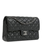 Chanel Small Classic Double Flap Bag Black Iridescent Caviar Ruthenium Hardware